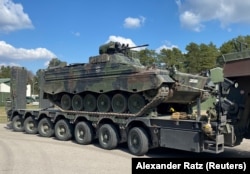 Немецкая БМП Marder на одной из военных баз в Литве