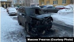 Машина активиста из Кемерова после поджога