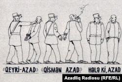 Azerbaijan -- Rashid Sherif's cartoon (freedom index)