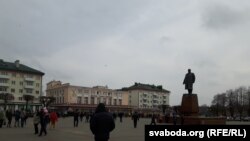 Участники акции протеста в центре Орши, 12 марта 2017