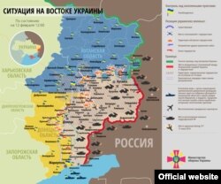 Военно-политическая ситуация на востоке Украины на 12 февраля