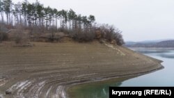 Партизанское водохранилище в Крыму, январь 2020 год 